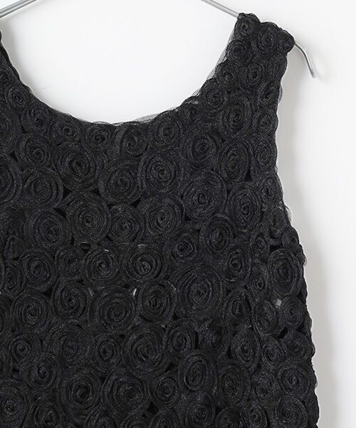 TABASA / タバサ チュニック | ナイロンリリヤーン×テープ刺繍チュニック | 詳細2