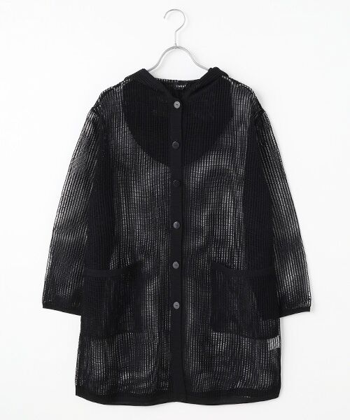 TABASA/タバサ メッシュロングパーカー クロ F TABASA/タバサ メッシュロングパーカー クロ F