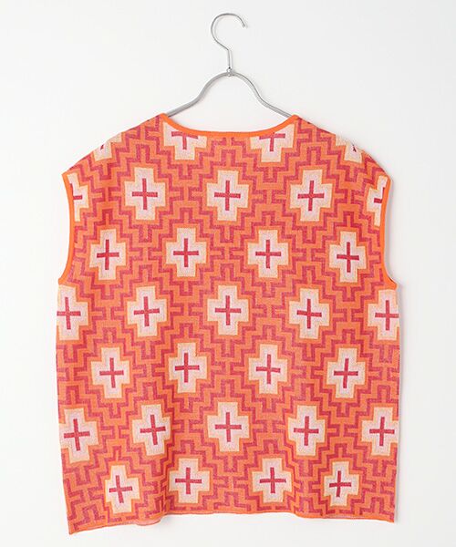 TABASA / タバサ ベスト | ダマスクジャガードスリーブレスセーター | 詳細1
