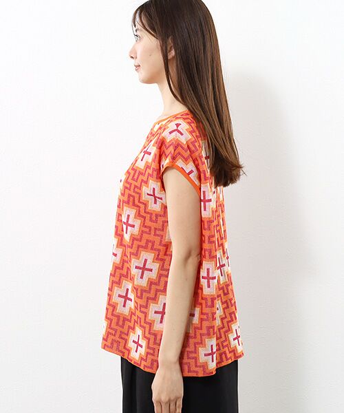 TABASA / タバサ ベスト | ダマスクジャガードスリーブレスセーター | 詳細5