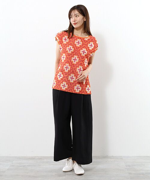 TABASA / タバサ ベスト | ダマスクジャガードスリーブレスセーター | 詳細8