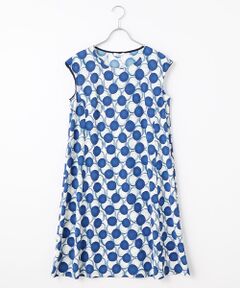 TABASA / タバサ ロング・マキシ丈ワンピース | ドットサークルプリントワンピース