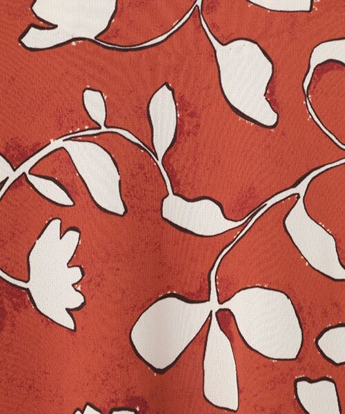 TABASA / タバサ チュニック | スムース×シルエットフラワープリントチュニック | 詳細7