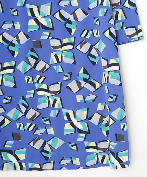 TABASA / タバサ チュニック | スムース×幾何フラワープリントチュニック | 詳細5