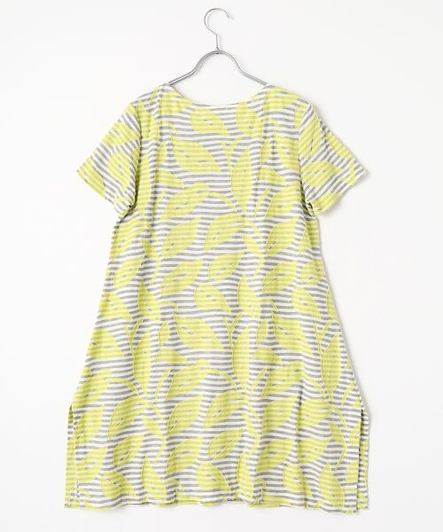 TABASA / タバサ チュニック | ボーダー×フラワーカットジャガードチュニック | 詳細1
