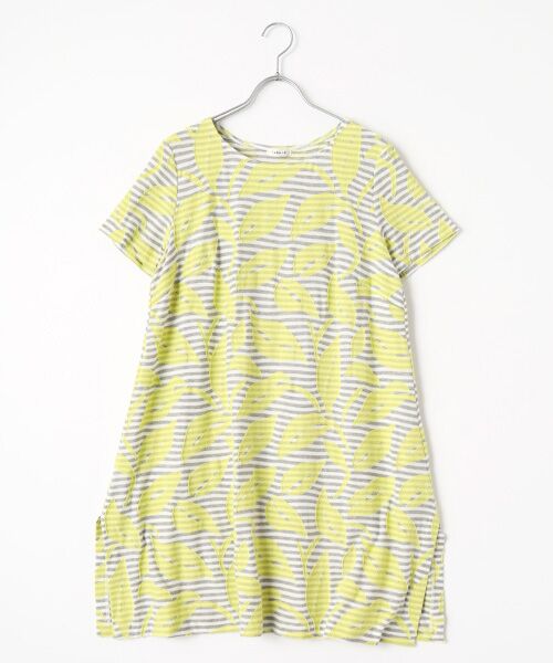 TABASA / タバサ チュニック | ボーダー×フラワーカットジャガードチュニック | 詳細6