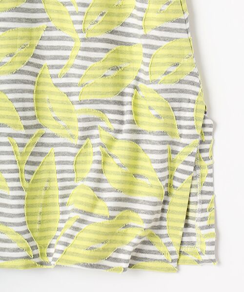 TABASA / タバサ チュニック | ボーダー×フラワーカットジャガードチュニック | 詳細3