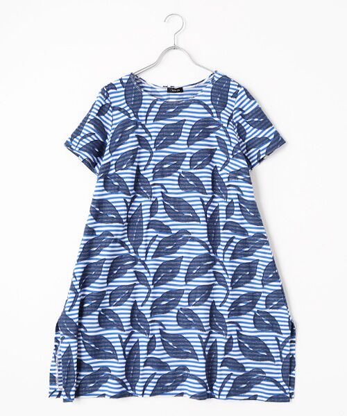 TABASA / タバサ チュニック | ボーダー×フラワーカットジャガードチュニック | 詳細12