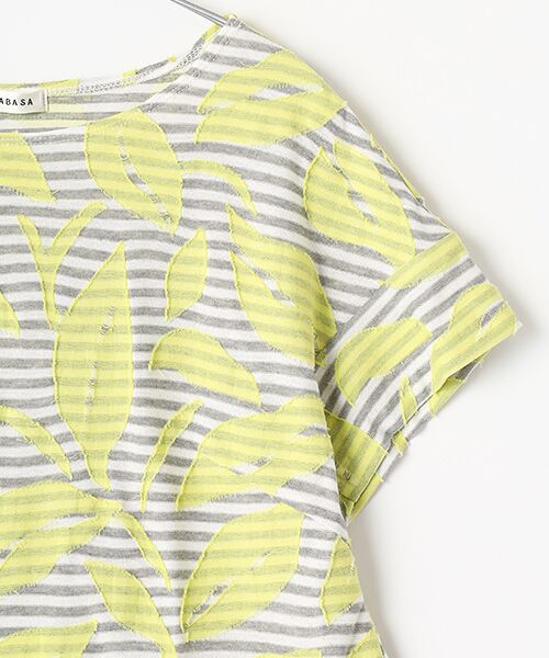 TABASA / タバサ シャツ・ブラウス | ボーダー×フラワーカットジャガードブラウス | 詳細2