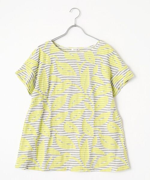 TABASA / タバサ シャツ・ブラウス | ボーダー×フラワーカットジャガードブラウス | 詳細5