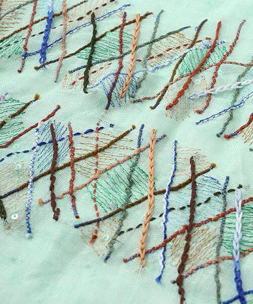 TABASA / タバサ マフラー・ショール・スヌード・ストール | ☆ライン刺繍ストール | 詳細3