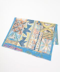 TABASA / タバサ マフラー・ショール・スヌード・ストール | ☆手描き風モザイク柄ストール