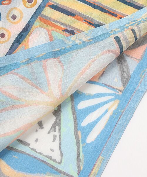 TABASA / タバサ マフラー・ショール・スヌード・ストール | ☆手描き風モザイク柄ストール | 詳細2