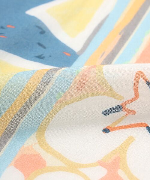 TABASA / タバサ マフラー・ショール・スヌード・ストール | ☆手描き風モザイク柄ストール | 詳細4