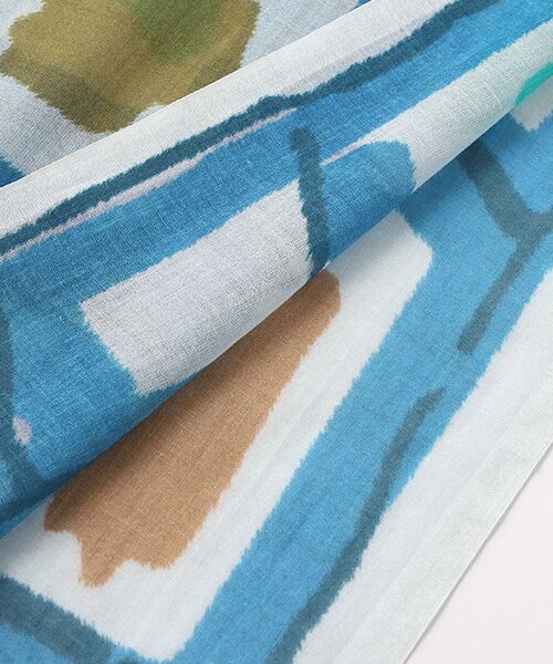 TABASA / タバサ マフラー・ショール・スヌード・ストール | ☆手描き風ペイント柄ストール | 詳細2