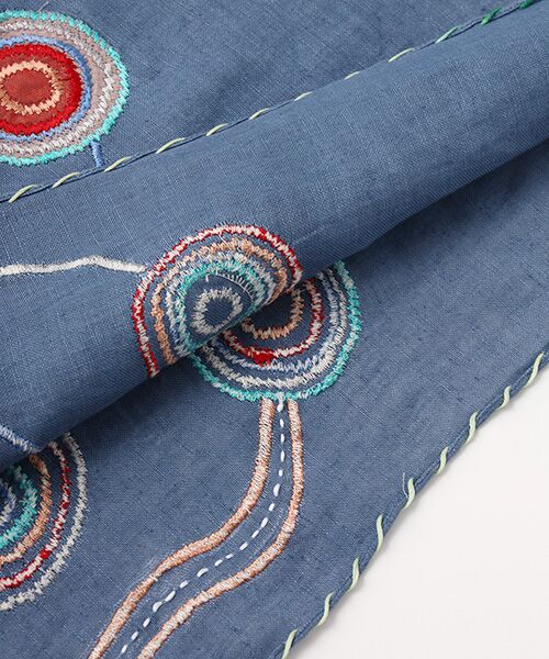 BCBGMAXAZRIA 水色の刺繍ストール BCBGMAXAZRIA 水色の刺繍ストール BCBGMAXAZRIA 水色の刺繍