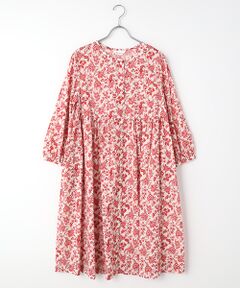 セール】 スカーフ柄プリントワンピース （ロング・マキシ丈