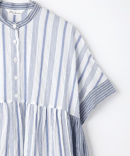 TABASA / タバサ チュニック | コットンシャーリングストライプチュニック | 詳細3
