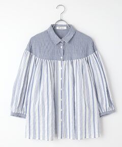 TABASA / タバサ シャツ・ブラウス | コットンシャーリングストライプブラウス