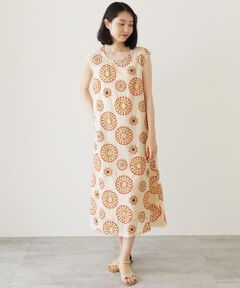 La fete de tabasa タバサ 刺繍総レース チュニックワンピース セール】 カットワーク刺繍ワンピース （ロング・マキシ丈