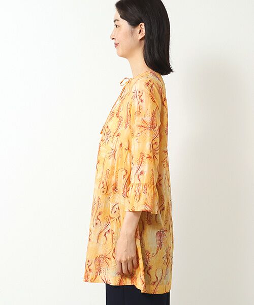 TABASA / タバサ チュニック | コットンローンワッシャーペイズリープリントチュニック | 詳細5