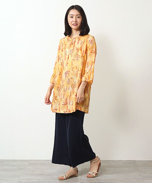 TABASA / タバサ チュニック | コットンローンワッシャーペイズリープリントチュニック | 詳細7