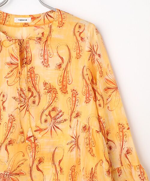 TABASA / タバサ チュニック | コットンローンワッシャーペイズリープリントチュニック | 詳細2