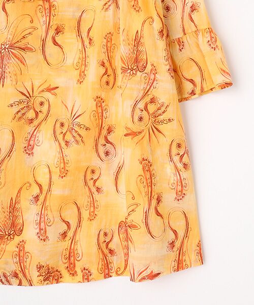 TABASA / タバサ チュニック | コットンローンワッシャーペイズリープリントチュニック | 詳細3
