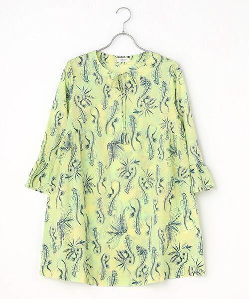 TABASA / タバサ チュニック | コットンローンワッシャーペイズリープリントチュニック | 詳細12