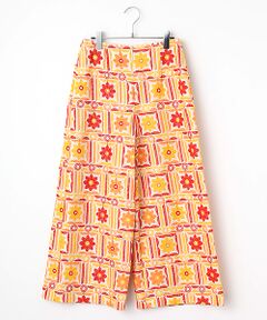 TABASA / タバサ その他パンツ | リネン×幾何フラワー刺繍パンツ