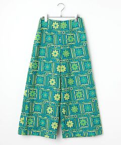 TABASA / タバサ その他パンツ | リネン×幾何フラワー刺繍パンツ