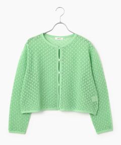 TABASA / タバサ カーディガン・ボレロ | 透かし柄ニットカーディガン