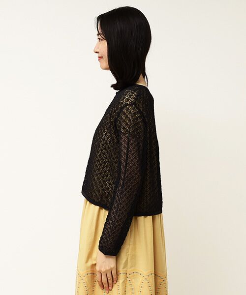 TABASA / タバサ カーディガン・ボレロ | 透かし柄ニットカーディガン | 詳細5