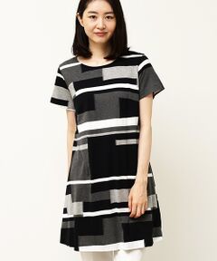 TABASA / タバサ チュニック | ブロックカットジャガードチュニック