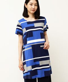 TABASA / タバサ チュニック | ブロックカットジャガードチュニック