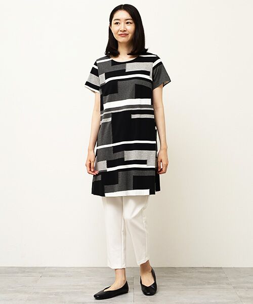 TABASA / タバサ チュニック | ブロックカットジャガードチュニック | 詳細2
