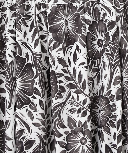 TABASA / タバサ チュニック | 版画風フラワープリントチュニック | 詳細1