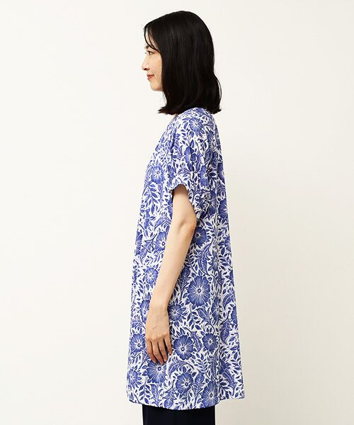 TABASA / タバサ チュニック | 版画風フラワープリントチュニック | 詳細8