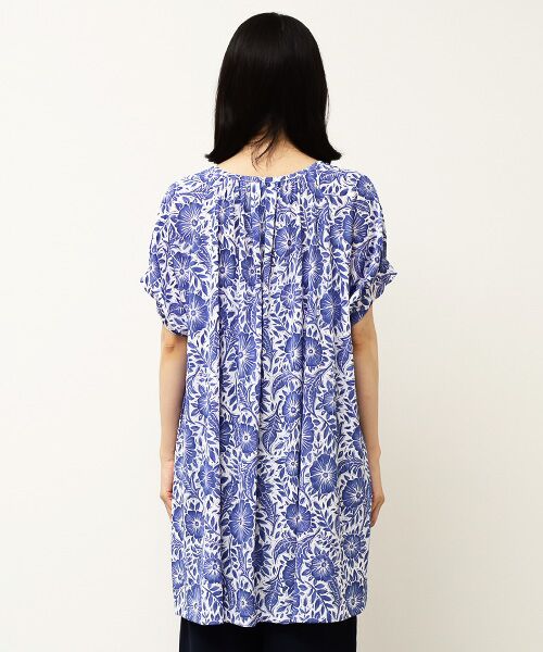TABASA / タバサ チュニック | 版画風フラワープリントチュニック | 詳細9