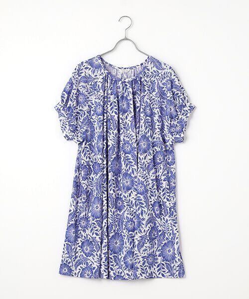 TABASA / タバサ チュニック | 版画風フラワープリントチュニック | 詳細12