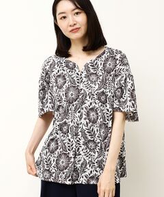 TABASA / タバサ シャツ・ブラウス | 版画風フラワープリントブラウス
