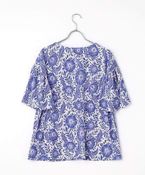 TABASA / タバサ シャツ・ブラウス | 版画風フラワープリントブラウス | 詳細4