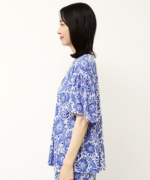 TABASA / タバサ シャツ・ブラウス | 版画風フラワープリントブラウス | 詳細8