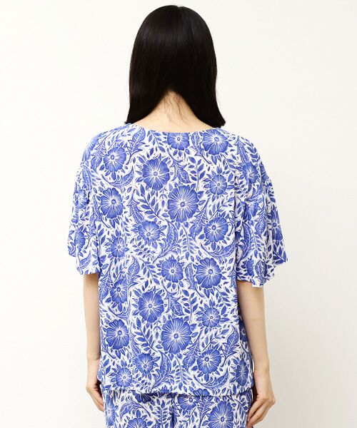 TABASA / タバサ シャツ・ブラウス | 版画風フラワープリントブラウス | 詳細9