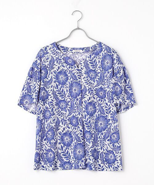 TABASA / タバサ シャツ・ブラウス | 版画風フラワープリントブラウス | 詳細12