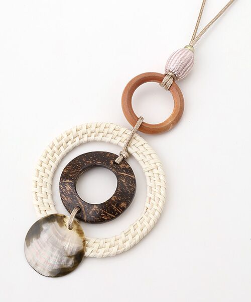 TABASA / タバサ ネックレス・ペンダント・チョーカー | ☆ラタンサークル×木の実ネックレス | 詳細2