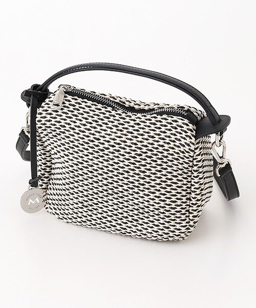 TABASA / タバサ ハンドバッグ | ☆カゴ編みミニバッグ（クロ）
