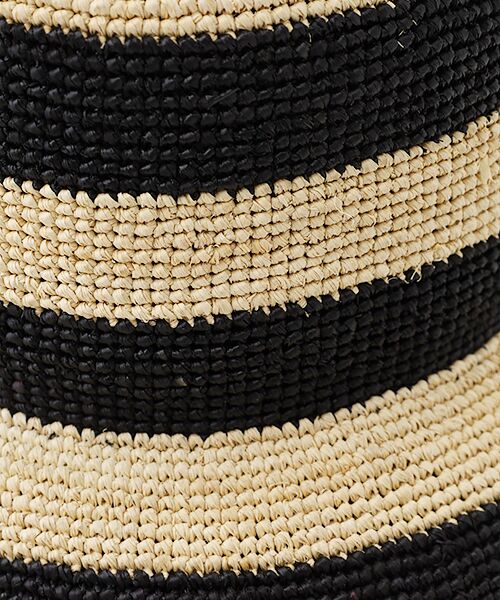 TABASA / タバサ ハット | ☆ラフィアボーダーハット | 詳細4