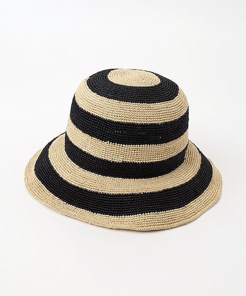 TABASA / タバサ ハット | ☆ラフィアボーダーハット（ナチュラル）