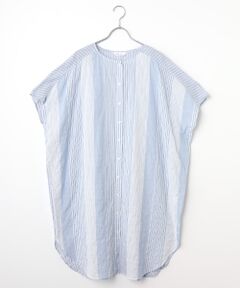 TABASA / タバサ ロング・マキシ丈ワンピース | コットンシャーリングストライプワンピース